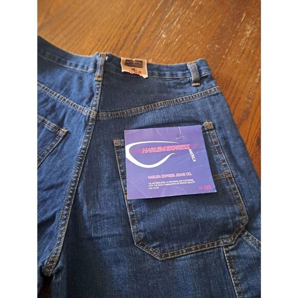 New Vintage Size 34 Harlem Express Jeans Cotton Denim Blue Jean Shorts NWT - Picture 5 of 6